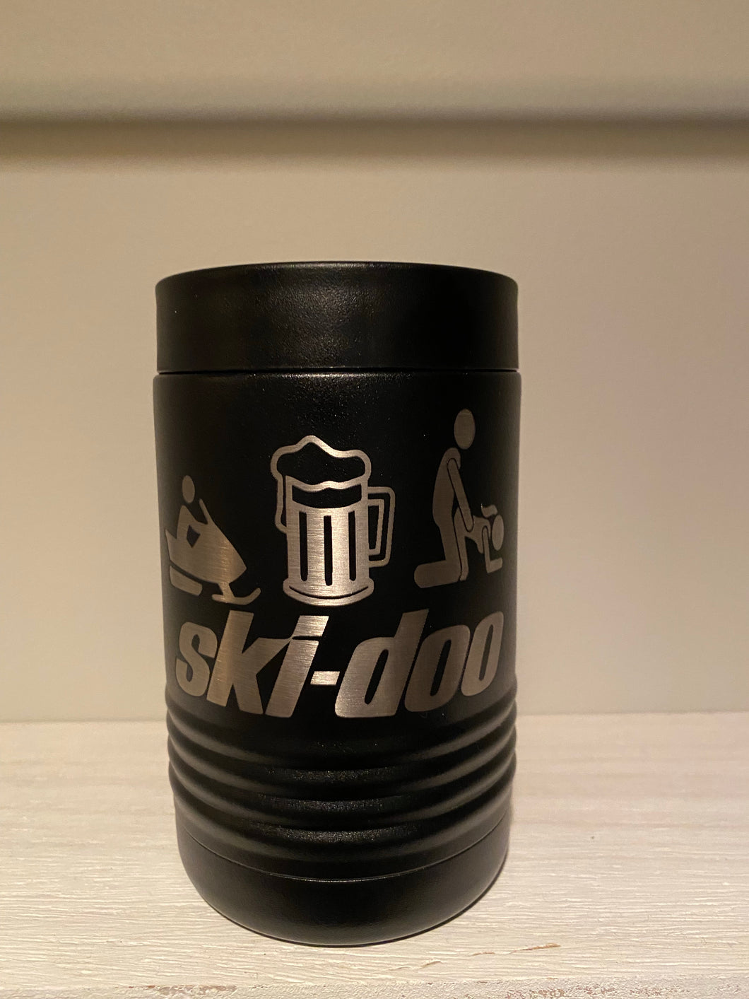 Ski-doo beer coozie. Made in Michigan